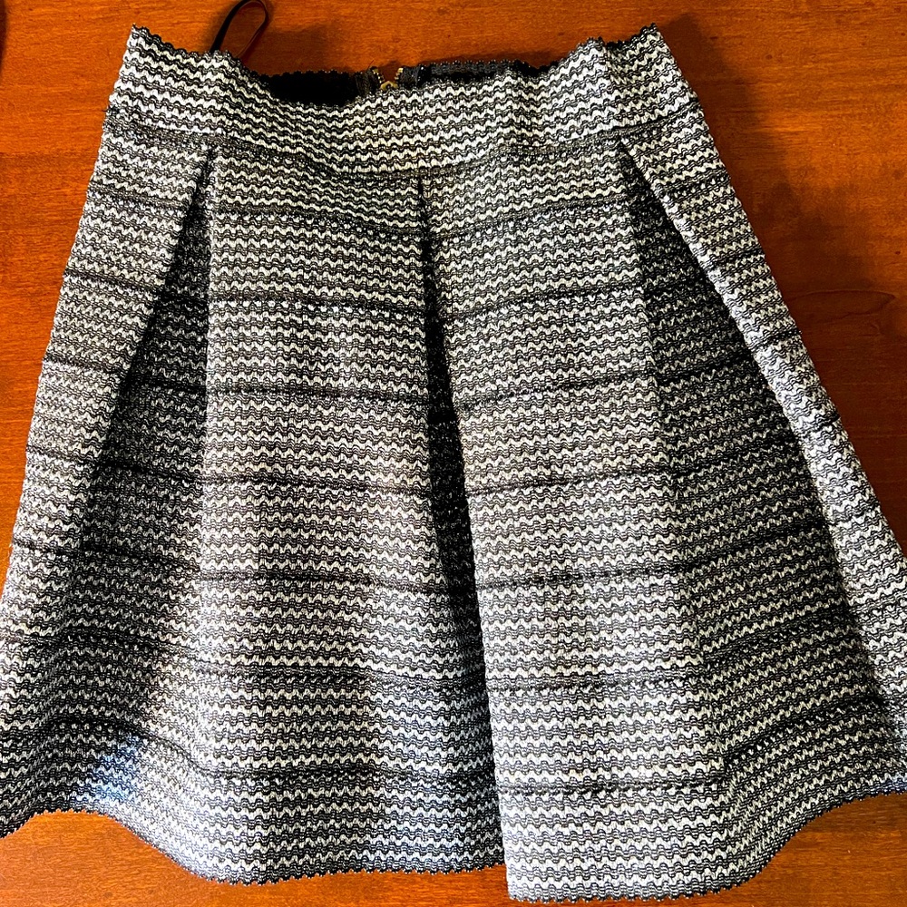 Silver with black detailing high waisted skirt
